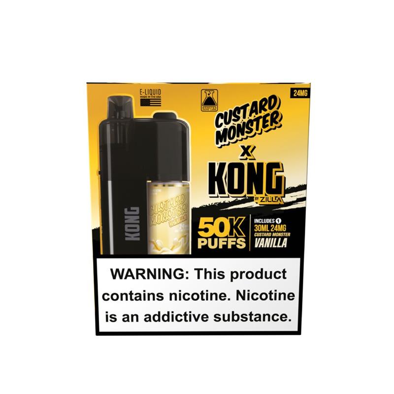 Kong by Zilla x Jam Monster Disposable 48mg Vanilla with packaging