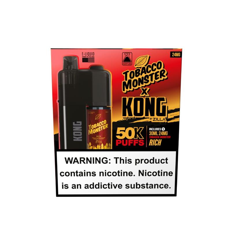 Kong by Zilla x Jam Monster Disposable 48mg Rich with packaging