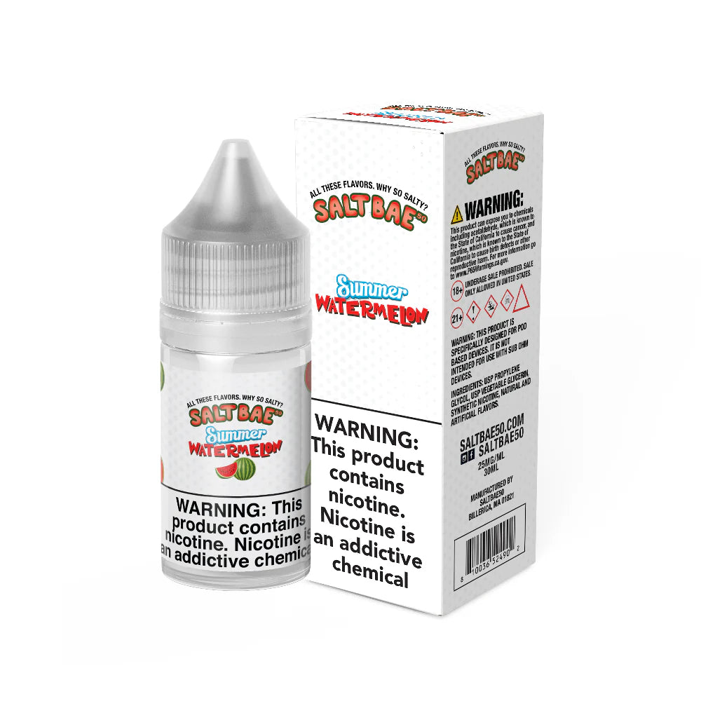 Salt Bae 50 Summer Watermelon Salts, 30mL with Packaging