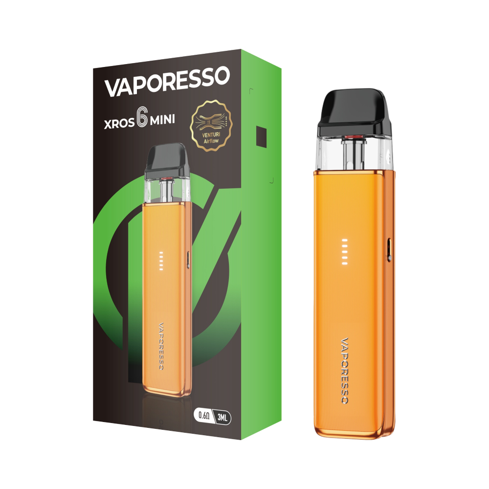 Vaporesso XROS 6 Mini Pod System Jelly Orange with Packaging