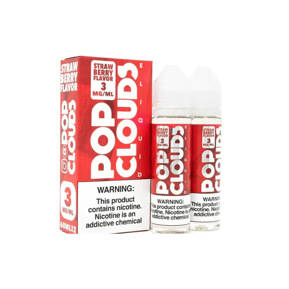Pop Clouds TFN E-Liquid-Strawberry, x2 60mL