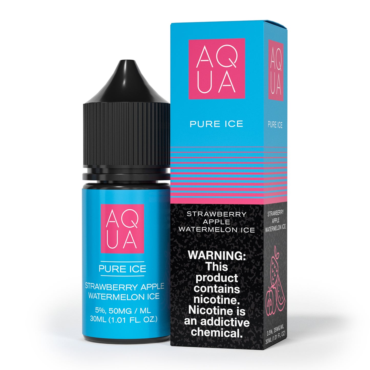 Aqua SALTS E-Liquid - Pure Menthol, 30mL | 50mg with packaging