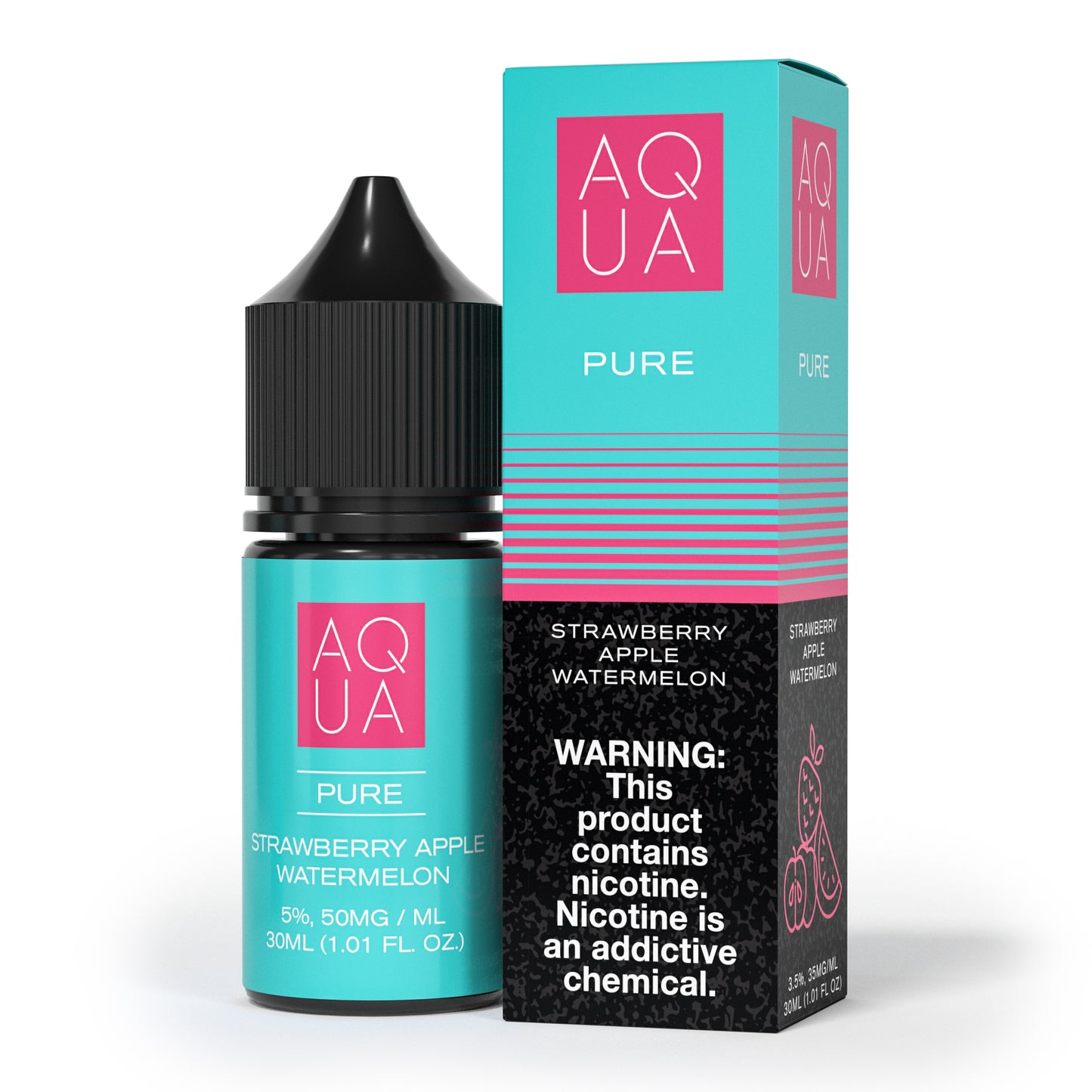 Aqua SALTS E-Liquid - Pure, 30mL | 50mg with packaging
