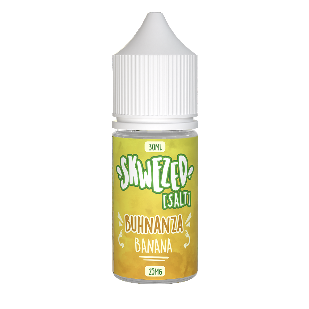 Skwezed SALTS E-Liquid - Buhnanza (Banana), 30mL bottle