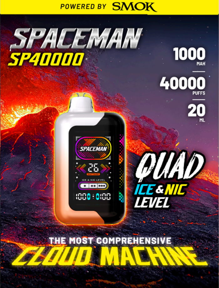 Space Man SP40000 ZERO - 40K Puffs Disposable - 20mL 0mg | Packaging