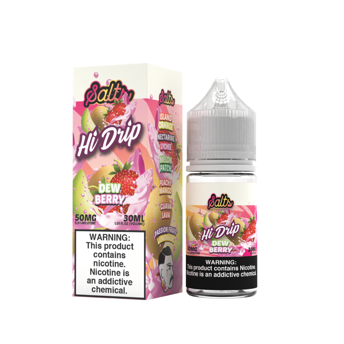 Hi-Drip Salt Series E-Liquid | 30mL | 50mg | (Salt Nic) | DewBerry with packaging
