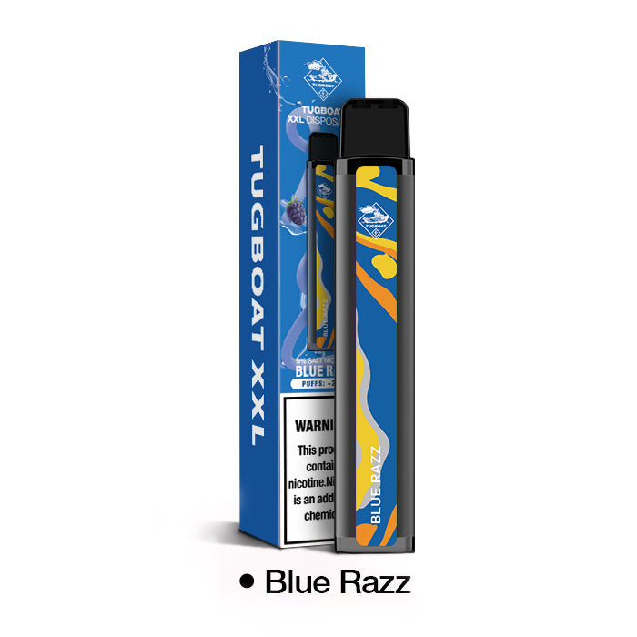 Tug Pod XXL - 2500 Puffs Disposable - 6.6mL 50mg - Blue Razz with Packaging