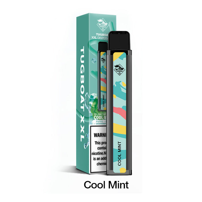 Tug Pod XXL - 2500 Puffs Disposable - 6.6mL 50mg - Cool Mint with Packaging