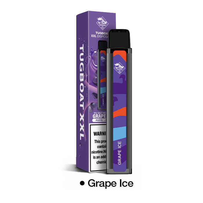 Tug Pod XXL - 2500 Puffs Disposable - 6.6mL 50mg - Grape Ice with Packaging