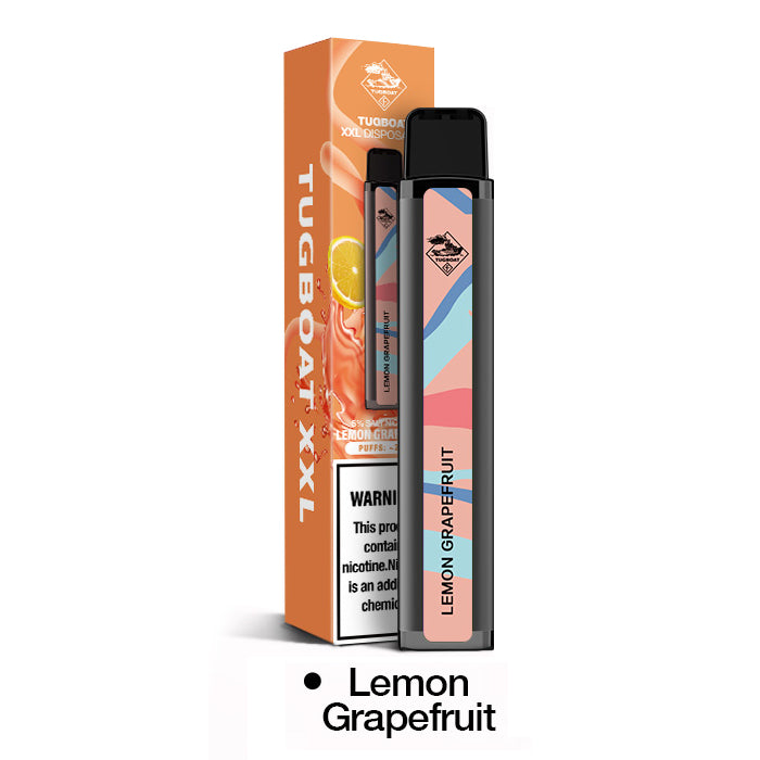 Tug Pod XXL - 2500 Puffs Disposable - 6.6mL 50mg - Lemon Grapefruit with Packaging
