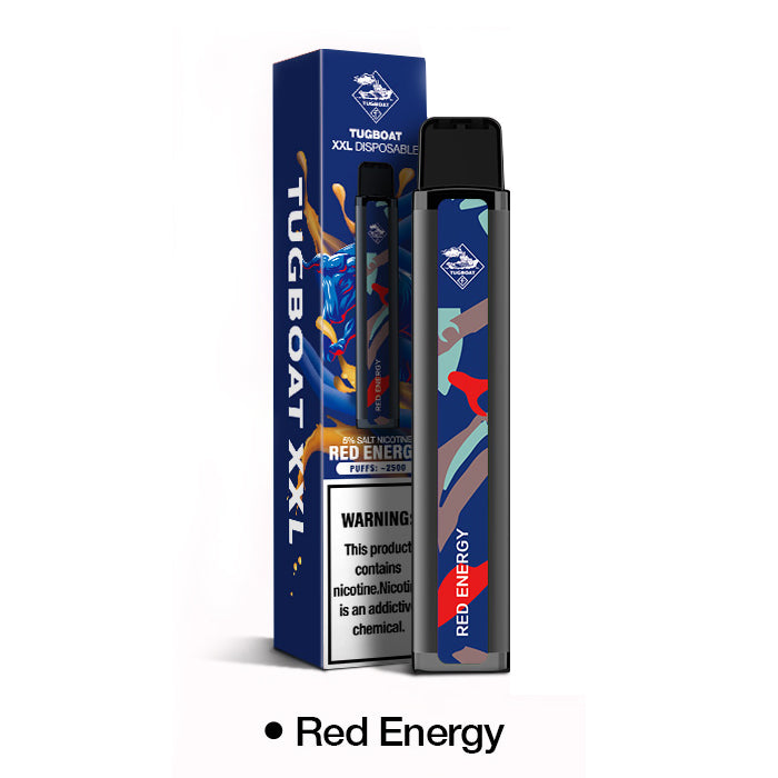 Tug Pod XXL - 2500 Puffs Disposable - 6.6mL 50mg - Red Energy with Packaging