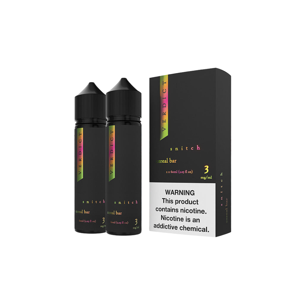 Snitch by Verdict Series E-Liquid x2-60mL (Freebase) with packaging