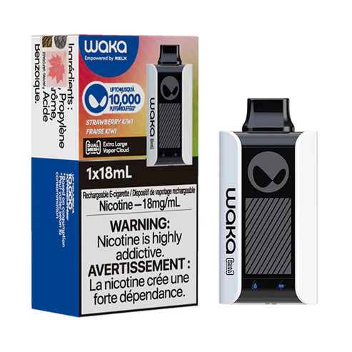 WAKA SoPro PA10000 Disposable by RELX | 10000 Puffs | 18mL | 30mg | Strawberry Kiwi with packaging