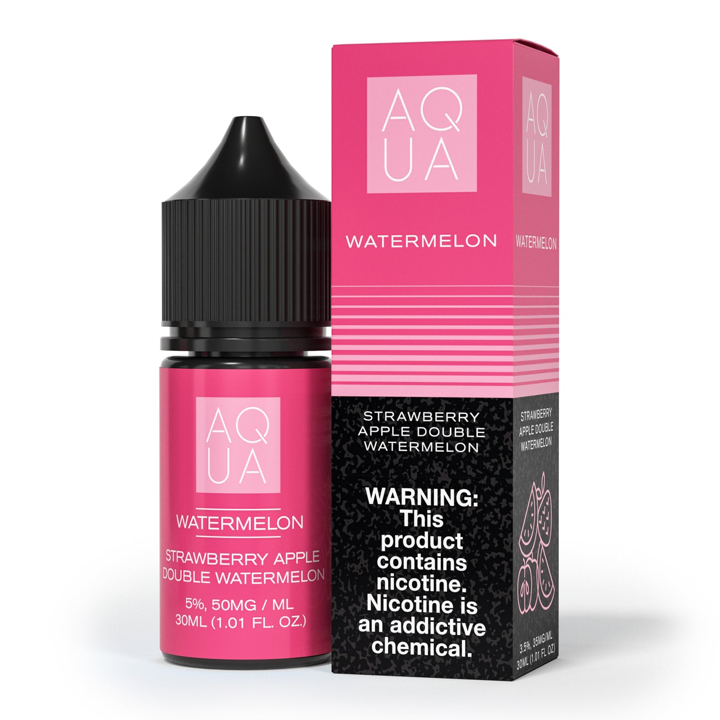Aqua SALTS E-Liquid - Pure Watermelon, 30mL | 50mg with packaging