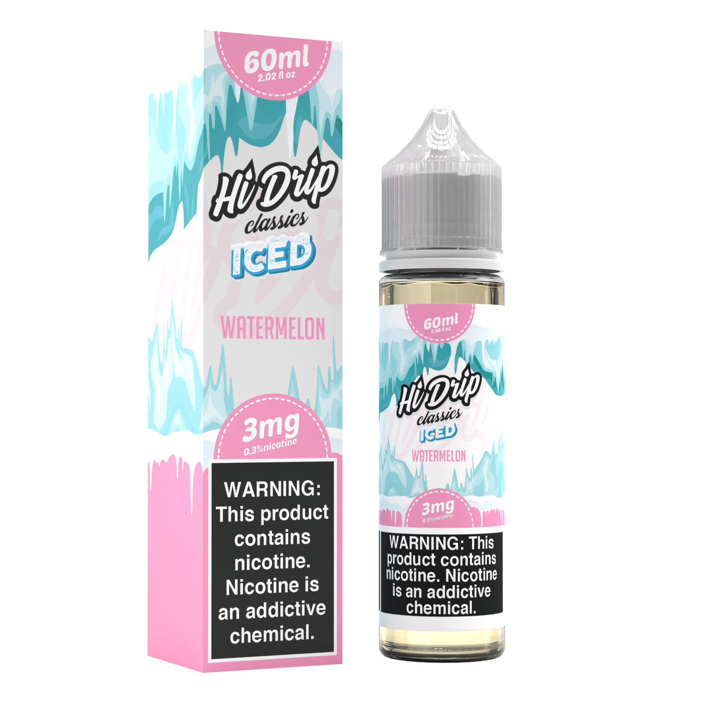 Hi-Drip - Watermelon Iced E-juice, 60mL with Packaging