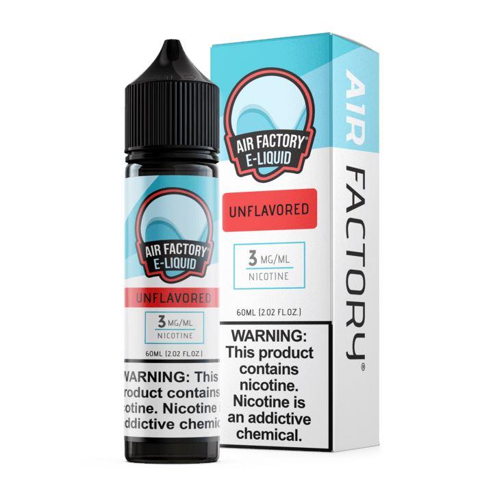 Unflavored by Air Factory Series E-Liquid 60mL With Packaging