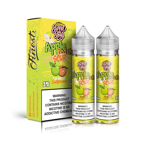 The Finest - Apple Peach Sour E-juice, 120mL (60mL 2-Pack) with Packaging