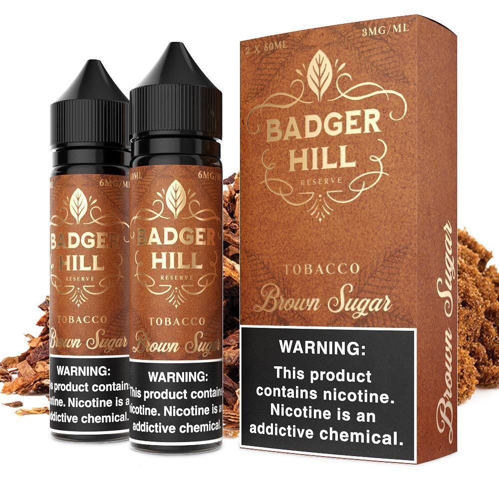 Brown Sugar by BADGER HILL RESERVE 120mL (Freebase) • 60mL 2-Pack with Packaging