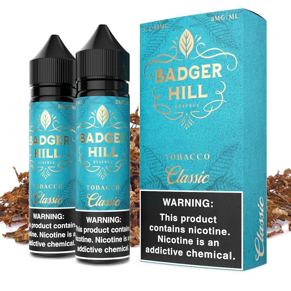 Classic by BADGER HILL RESERVE 120mL (Freebase) • 60mL 2-Pack with Packaging