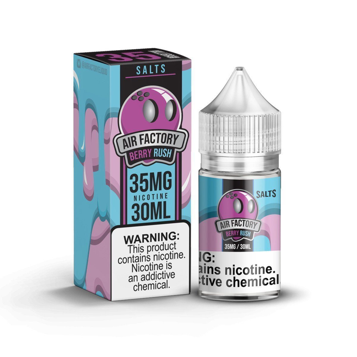 Air Factory SALTS E-Liquid - Berry Rush, 30mL with Packaging