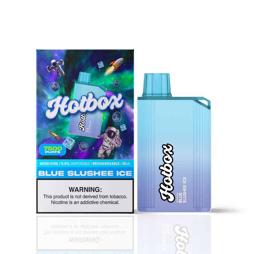 Puff HotBox Disposable | 7500 puffs | 16mL | Blue Slushee Ice with Packaging