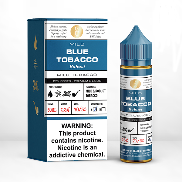 Mild Robust Blue Tobacco by Glas BSX TFN 60mL with Packaging