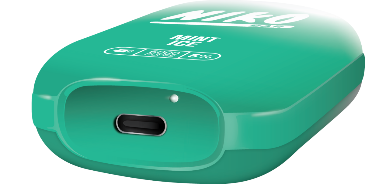 Niko Bar Disposable | 7000 Puffs | 15mL | 50mg | Mint Ice Bottom View