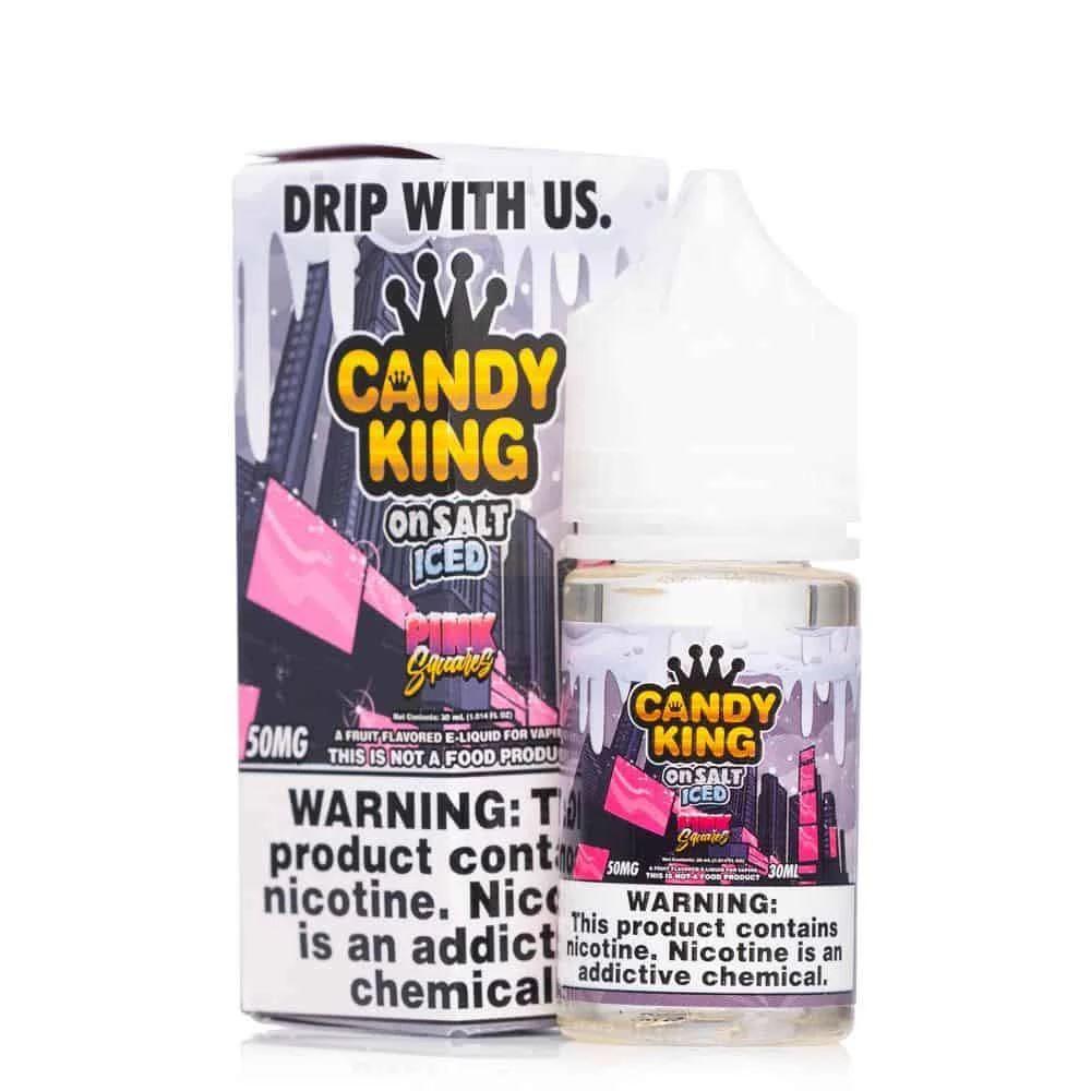 DripMore SALTS E-Liquid - Pink Squares ICED, 30ml with Packaging