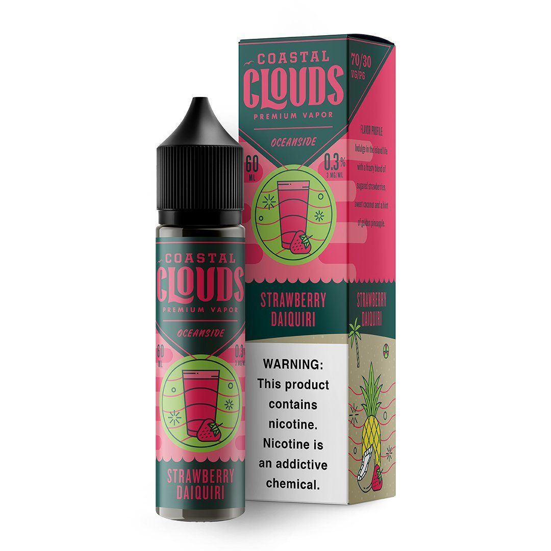 Strawberry Pineapple Coconut by Coastal Clouds 60mL (Freebase) colored with Packaging
