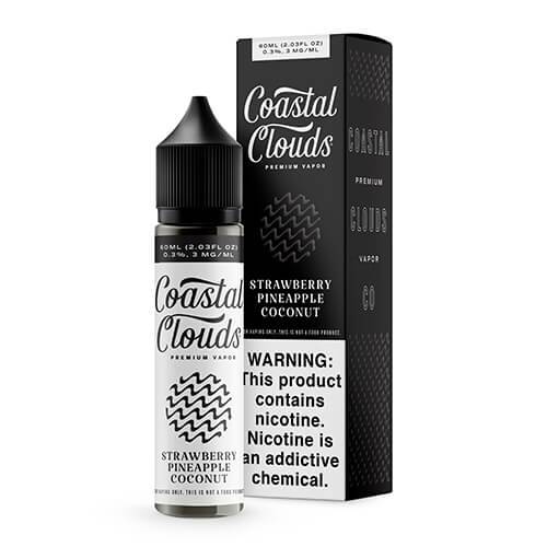 Strawberry Pineapple Coconut by Coastal Clouds 60mL (Freebase) Black with Packaging
