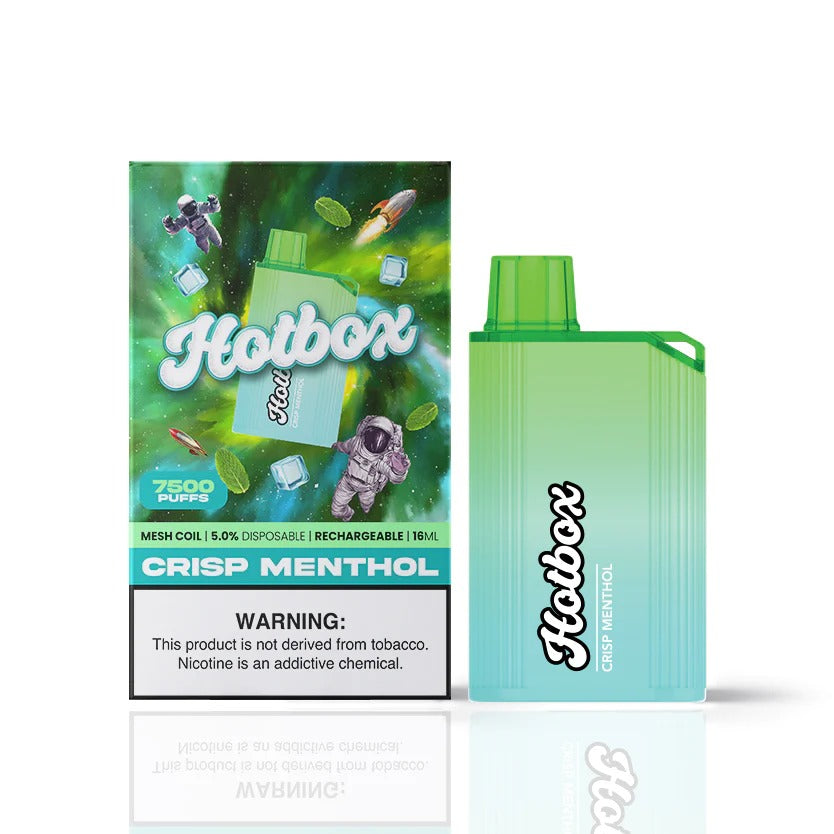 Puff HotBox Disposable | 7500 puffs | 16mL | Crisp Menthol with Packaging