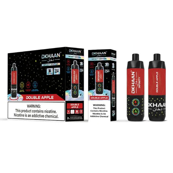 Dkhaan Infinity - Dispo 25000Puff, 20mL | Double Apple with Packaging