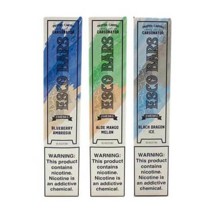 Esco Bars Carsonator Mesh Disposable | 2500 Puffs | 6mL | Group Photo with packaging