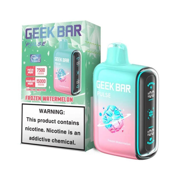 Geek Bar Pulse Disposable | 15000 Puffs | 16mL | 50mg | Frozen Edt. | Frozen Watermelon with packaging