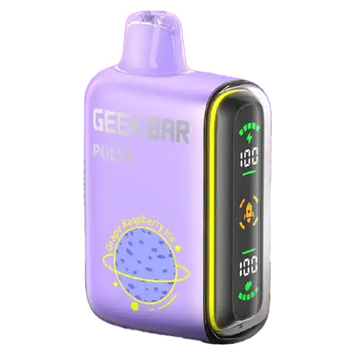 Geek Bar Pulse Disposable | 15000 Puffs | 16mL | 50mg | INTL | Grape Raspberry Ice