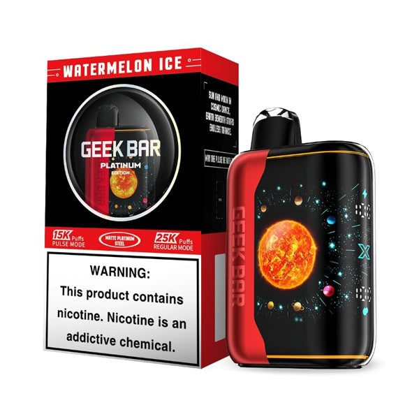 Geek Bar Pulse X Disposable | 25000 Puffs | 18mL | 50mg | Watermelon Ice with packaging