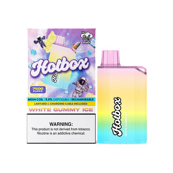 Puff HotBox Disposable | 7500 puffs | 16mL | White Gummi Ice with Packaging