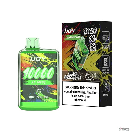 IJoy Bar SD10000 Disposable |10000 Puffs | 20mL | 50mg | apple peach pear with packaging