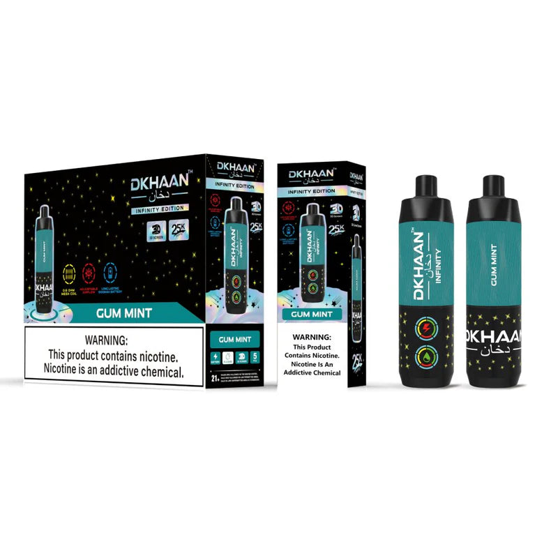 Dkhaan Infinity - Dispo 25000Puff, 20mL | Gum Mint with Packaging
