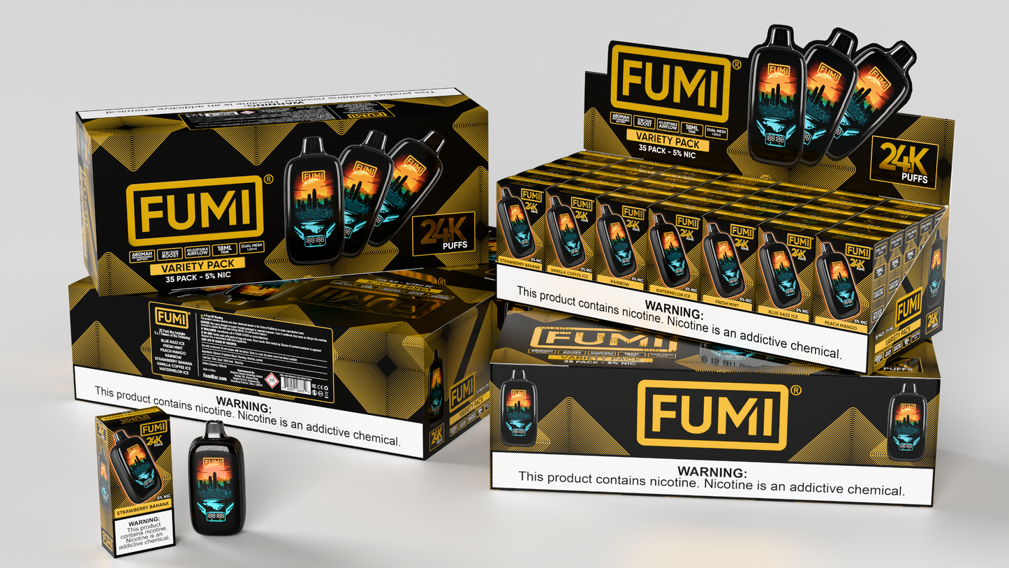 Fumi - 24000 Puffs Disposable - 18mL 50mg Group Photo