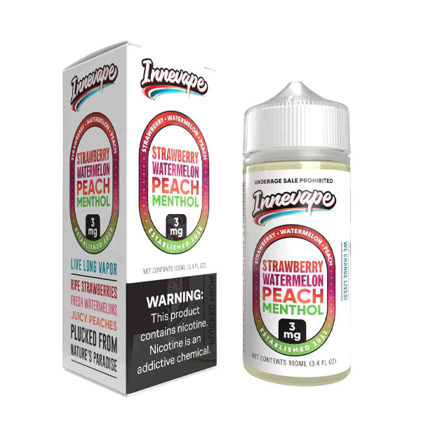 Innevape - Strawberry Watermelon Peach Menthol E-Juice - 100mL - Strawberry Watermelon Peach Menthol with packaging