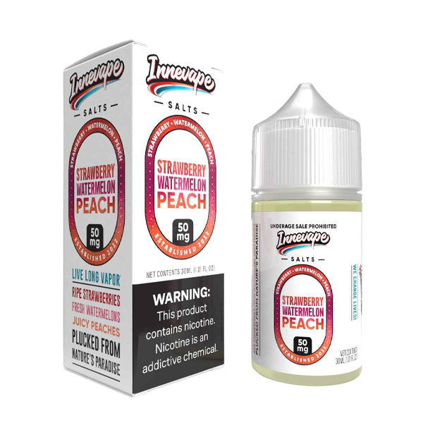 Innevape SALTS E-Liquid - Strawberry Watermelon Peach, 30mL - with Packaging