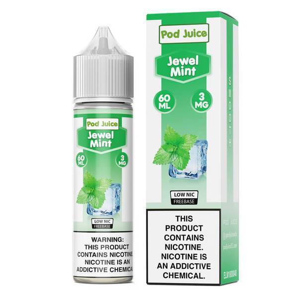 Pod Juice - Jewel Mint E-Juice, 60mL with Packaging