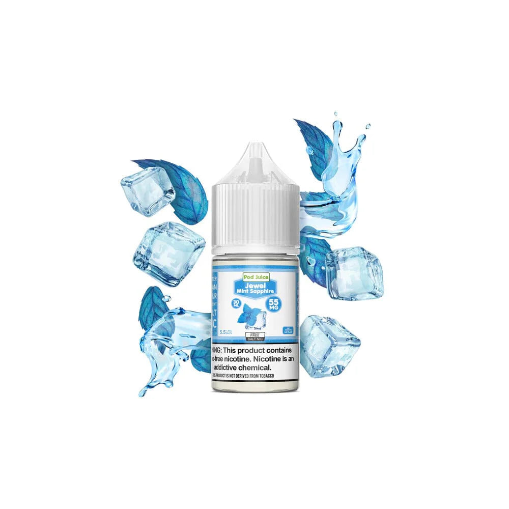 Pod Juice TFN Salt Series E-Liquid | 30mL | Salt Nic | 55mg | Jewel Mint Sapphire