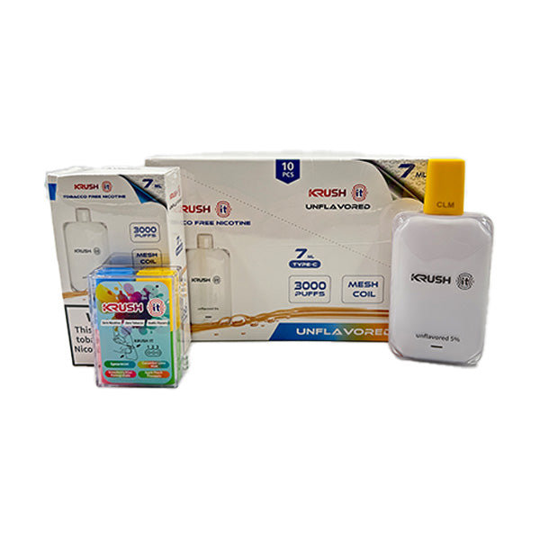 Krush It Disposable 3000 Puffs | 7mL | 5% Unflavored Kit