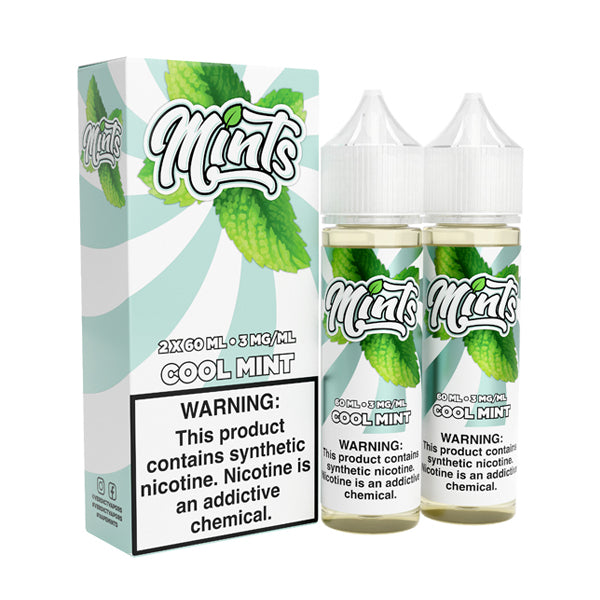 Cool Mint by Mints Series E-Liquid 120mL (Freebase) 2x 60mL with packaging