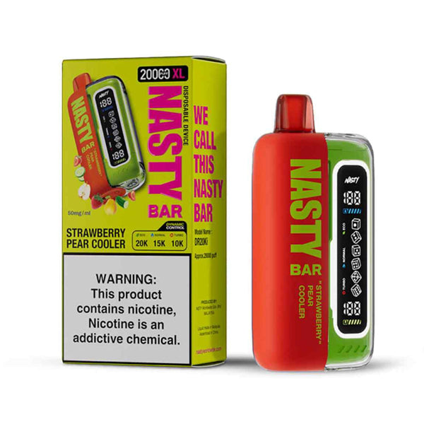 Nasty Bar XL Disposable | 20000 Puffs | 17mL | 50mg | Strawberry Pear Cooler with packaging