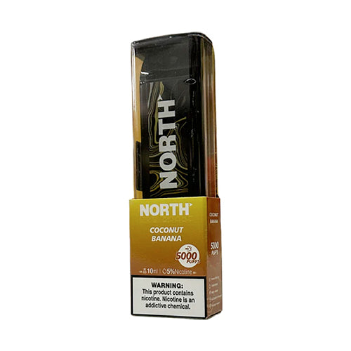 North Disposable | 5000 Puffs | 10mL | 50mg | coconut banana with packaging