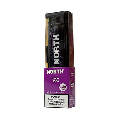 North Disposable | 5000 Puffs | 10mL | 50mg | grape soda with packaging