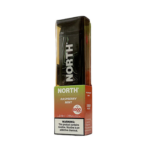 North Disposable | 5000 Puffs | 10mL | 50mg | raspberry mint with Packaging